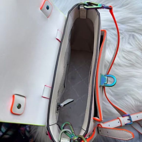 Michael Kors Cream Satchel with Multicolor Accents - Picture 9 of 11